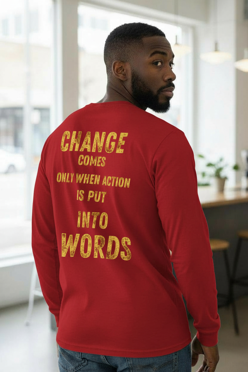 SCREEN PRINTED: "CHANGE"