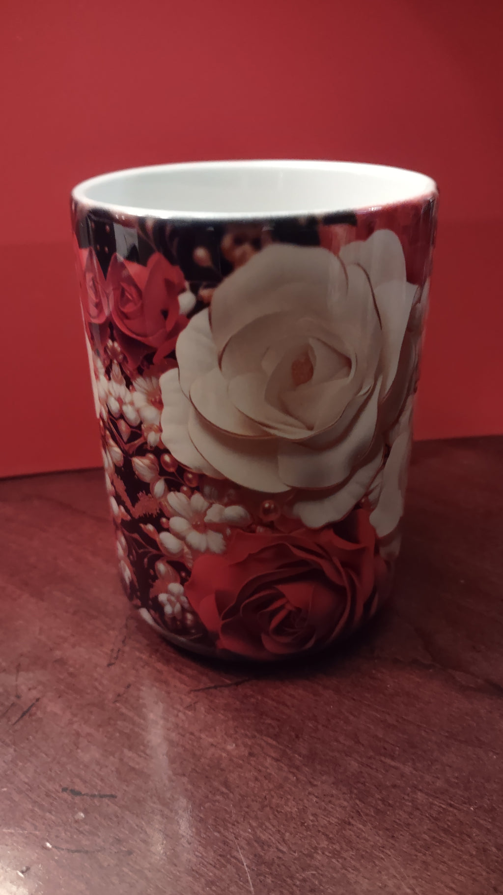15 OZ SUBLIMATED COFFEE MUG "ROSES AND FLOWERS"