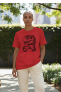 SCREEN PRINTED: "DINO HEART"