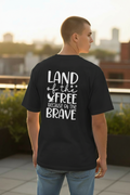SCREEN PRINTED: "LAND OF FREE"