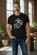 SCREEN PRINTED: "MARINE EMBLEM"