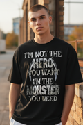 SCREEN PRINTED: "MONSTER YOU NEED"