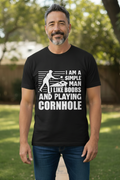 SCREEN PRINTED: "CORNHOLE:" SIMPLE MAN "