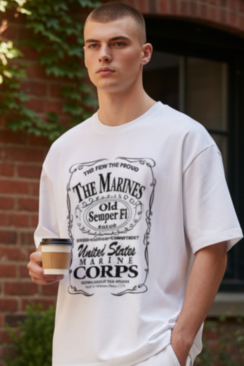 SCREEN PRINTED: "THE MARINE"