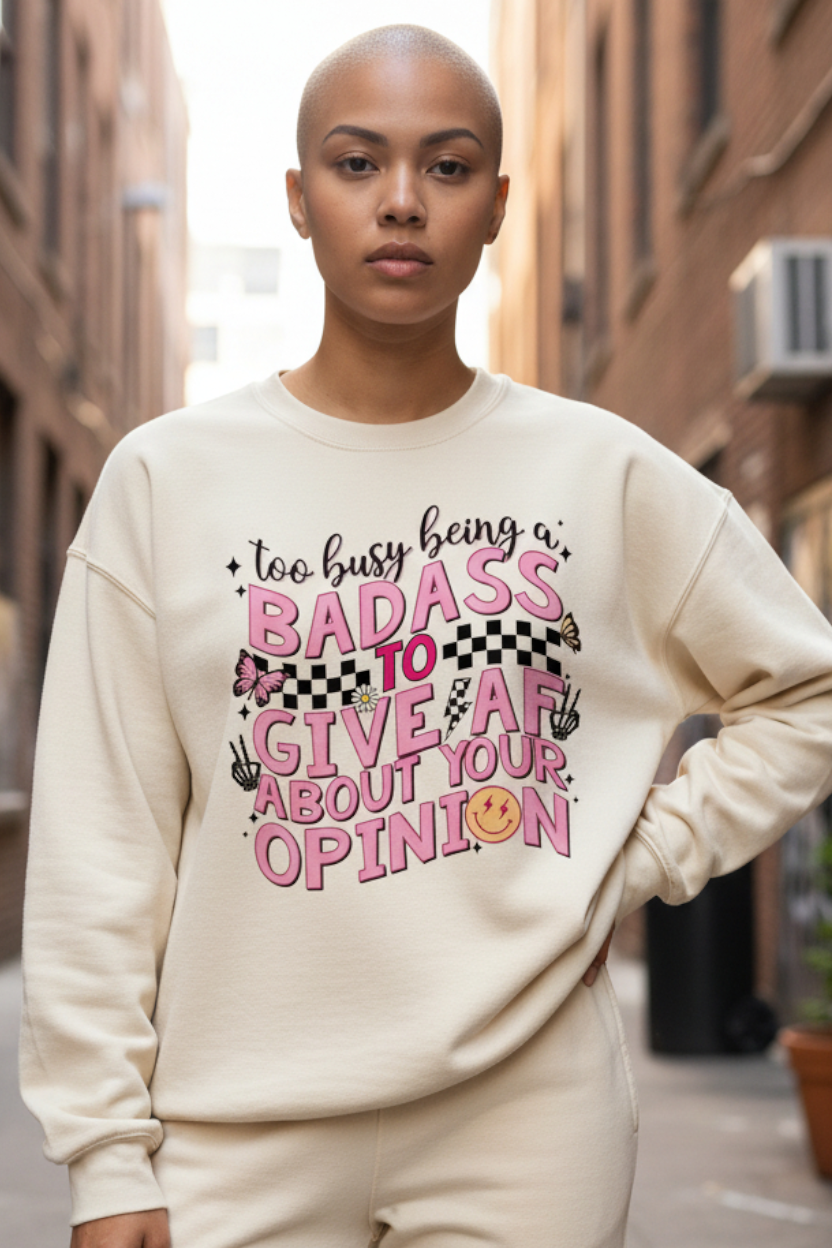 SCREEN PRINTED: "BADASS"