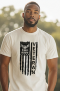 SCREEN PRINTED: "NAVY VETERAN"