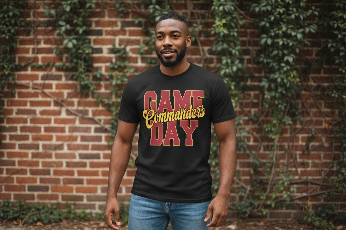 SCREEN PRINTED: "GAME DAY COMMANDERS"